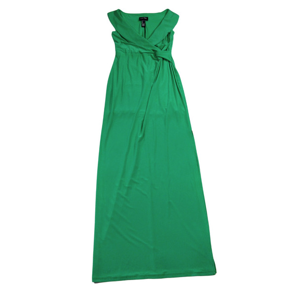 Joseph Ribkoff Signature Maxi Dress Size 10 Spring Green Jersey Faux Wrap 2024 - Picture 3 of 11